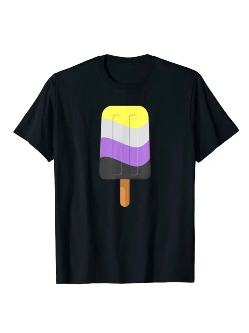 🌈 T-Shirt--"Non-Binary Pride" in Black, Men's size XL. ✴️LAST ONE✴️